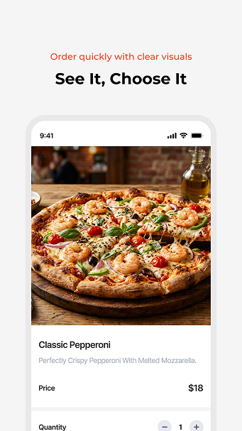 Browse and choose menu items